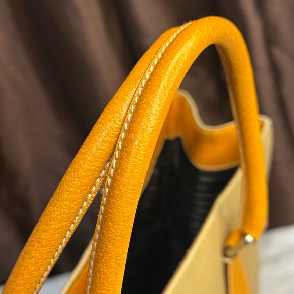 Authentic pre loved Prada Beige and Orange Canvas Tote - Picture 6 of 14